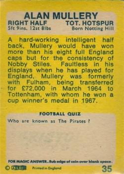 1968-69 A&BC Chewing Gum #35 Alan Mullery Back