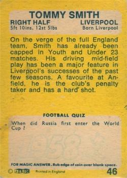 1968-69 A&BC Chewing Gum #46 Tommy Smith Back