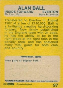1968-69 A&BC Chewing Gum #97 Alan Ball Back