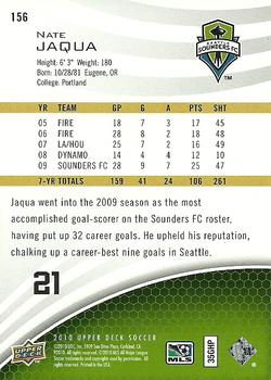 2010 Upper Deck MLS #156 Nate Jaqua Back