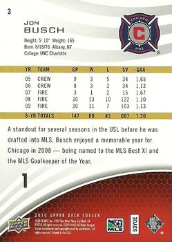 2010 Upper Deck MLS #3 Jon Busch Back