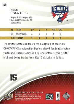 2010 Upper Deck MLS #59 Kyle Davies Back