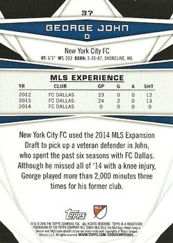 2015 Topps MLS #37 George John Back