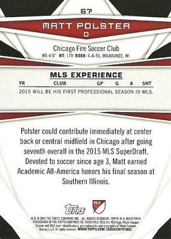 2015 Topps MLS #67 Matt Polster Back