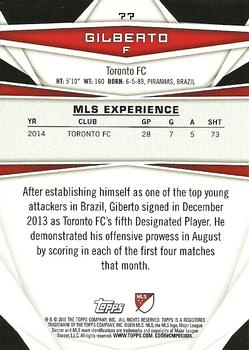 2015 Topps MLS #77 Gilberto Back
