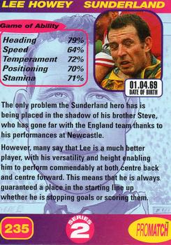 1997 Pro Match #235 Lee Howey Back