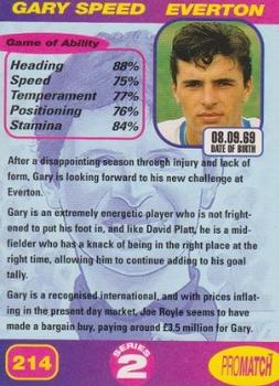 1997 Pro Match #214 Gary Speed Back