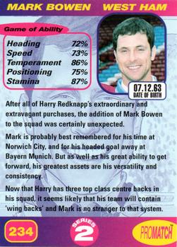 1997 Pro Match #234 Mark Bowen Back