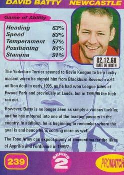 1997 Pro Match #239 David Batty Back