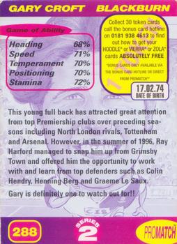 1997 Pro Match #288 Gary Croft Back