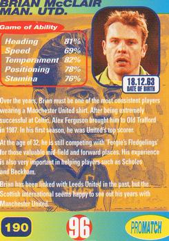 1996 Pro Match #190 Brian McClair Back