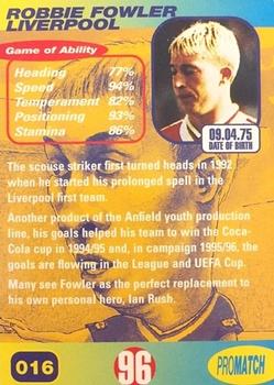 1996 Pro Match #16 Robbie Fowler Back