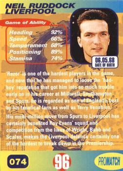 1996 Pro Match #74 Neil Ruddock Back