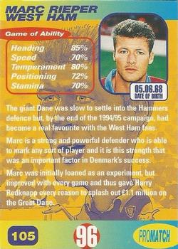 1996 Pro Match #105 Marc Rieper Back