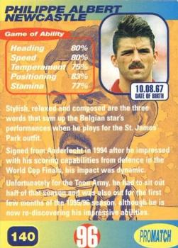 1996 Pro Match #140 Philippe Albert Back