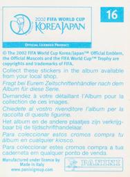 2002 Panini World Cup Stickers #16 Kashima Soccer Stadium Back