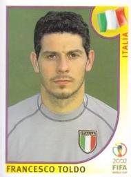 2002 Panini World Cup Stickers #474 Francesco Toldo Front