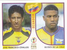 2002 Panini World Cup Stickers #512 Jose Francisco Cevallos / Ulises de la Cruz Front