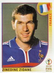 2002 Panini World Cup Stickers #38 Zinedine Zidane Front