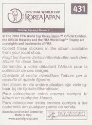 2002 Panini World Cup Stickers #431 Steve McManaman Back