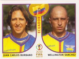 2002 Panini World Cup Stickers #518 Juan Carlos Burbano / Wellington Sanchez Front