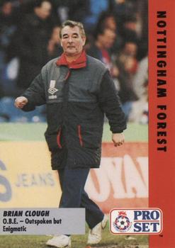 1991-92 Pro Set Fixtures #13 Brian Clough Front