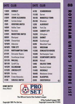 1991-92 Pro Set Fixtures #88 Nigel Johnson Back
