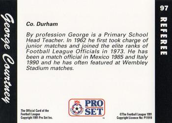 1991-92 Pro Set Fixtures #97 George Courtney Back