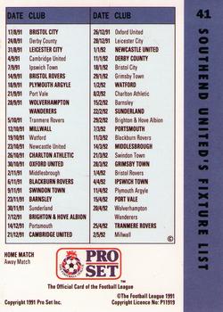 1991-92 Pro Set Fixtures #41 Brett Angell  Back