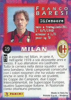 1997 Panini Calcio Serie A #19 Franco Baresi Back