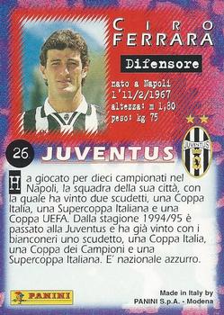 1997 Panini Calcio Serie A #26 Ciro Ferrara Back