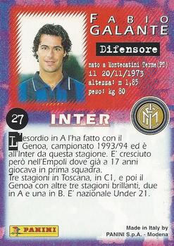 1997 Panini Calcio Serie A #27 Fabio Galante Back