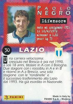 1997 Panini Calcio Serie A #30 Paolo Negro Back