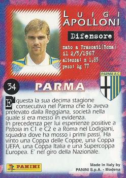 1997 Panini Calcio Serie A #34 Luigi Apolloni Back