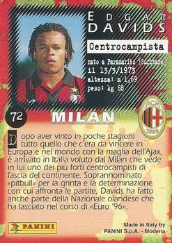 1997 Panini Calcio Serie A #72 Edgar Davids Back