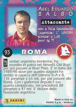 1997 Panini Calcio Serie A #93 Abel Balbo Back