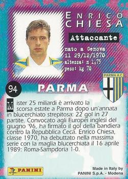 1997 Panini Calcio Serie A #94 Enrico Chiesa Back