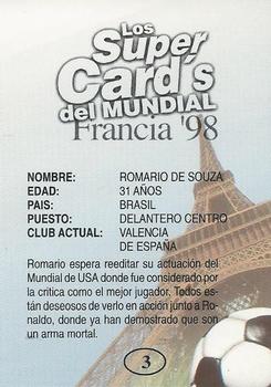 1998 Los Super Cards Del Mundial Francia #3 Romario Back