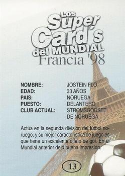 1998 Los Super Cards Del Mundial Francia #13 Jostein Flo Back