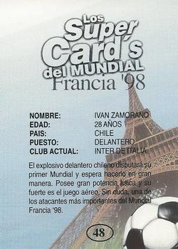 1998 Los Super Cards Del Mundial Francia #48 Ivan Zamorano Back