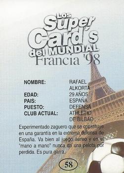 1998 Los Super Cards Del Mundial Francia #58 Alkorta Back
