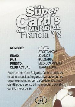 1998 Los Super Cards Del Mundial Francia #64 Hristo Stoichkov Back