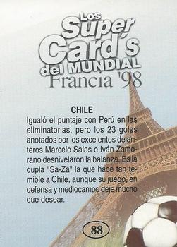 1998 Los Super Cards Del Mundial Francia #88 Chile Back