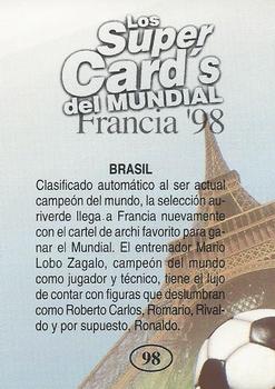 1998 Los Super Cards Del Mundial Francia #98 Brazil Back