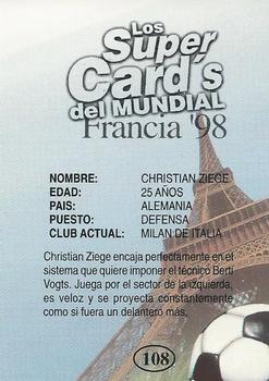 1998 Los Super Cards Del Mundial Francia #108 Christian Ziege Back