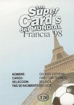 1998 Los Super Cards Del Mundial Francia #120 Georges Leekens Back