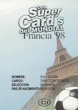 1998 Los Super Cards Del Mundial Francia #121 Egil Olsen Back