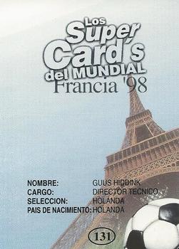 1998 Los Super Cards Del Mundial Francia #131 Guus Hiddink Back