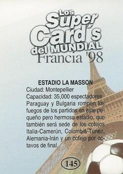 1998 Los Super Cards Del Mundial Francia #145 Stade de la Mosson Back