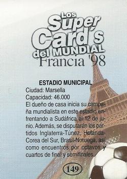 1998 Los Super Cards Del Mundial Francia #149 Stade Velodrome Back